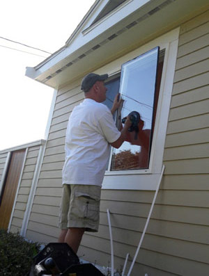 Residential glass installation